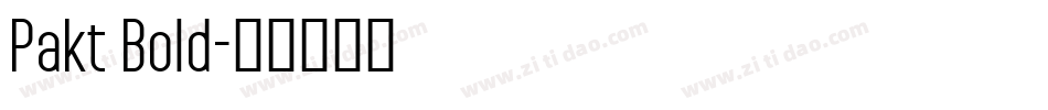 Pakt Bold字体转换